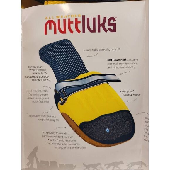 Original All-Weather Muttluks Dog Boots- Size XL- NWOT - Picture 7 of 8